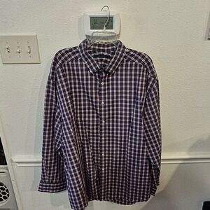 Perry Ellis Men’s 100% Cotton Long Sleeve Button Up Size 3X